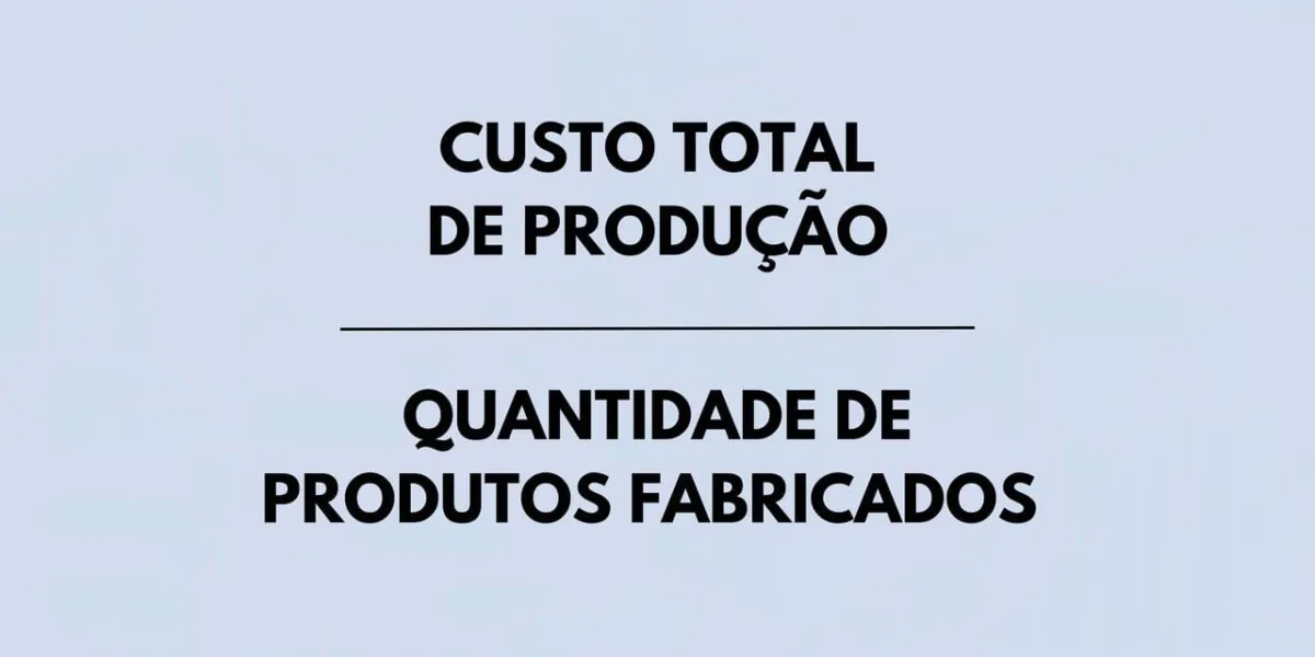 Cálculo custo de produção unitário
